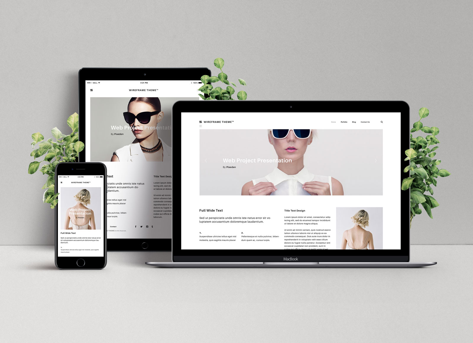 Free Respnsive Website Mockup PSD