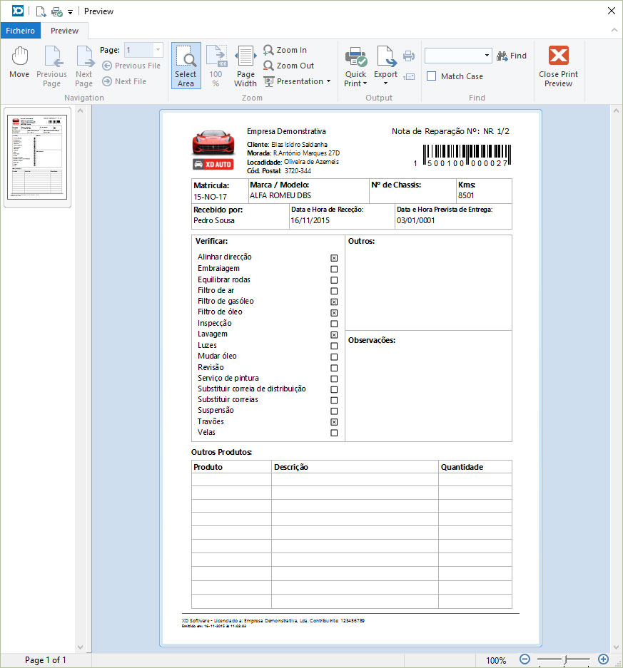 XD AUTO Revisoes folhas de obra big