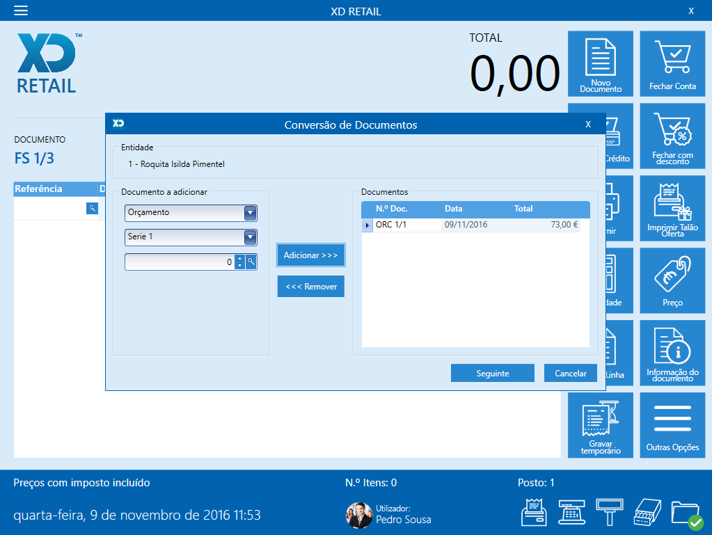 XDretail conversao documentos big